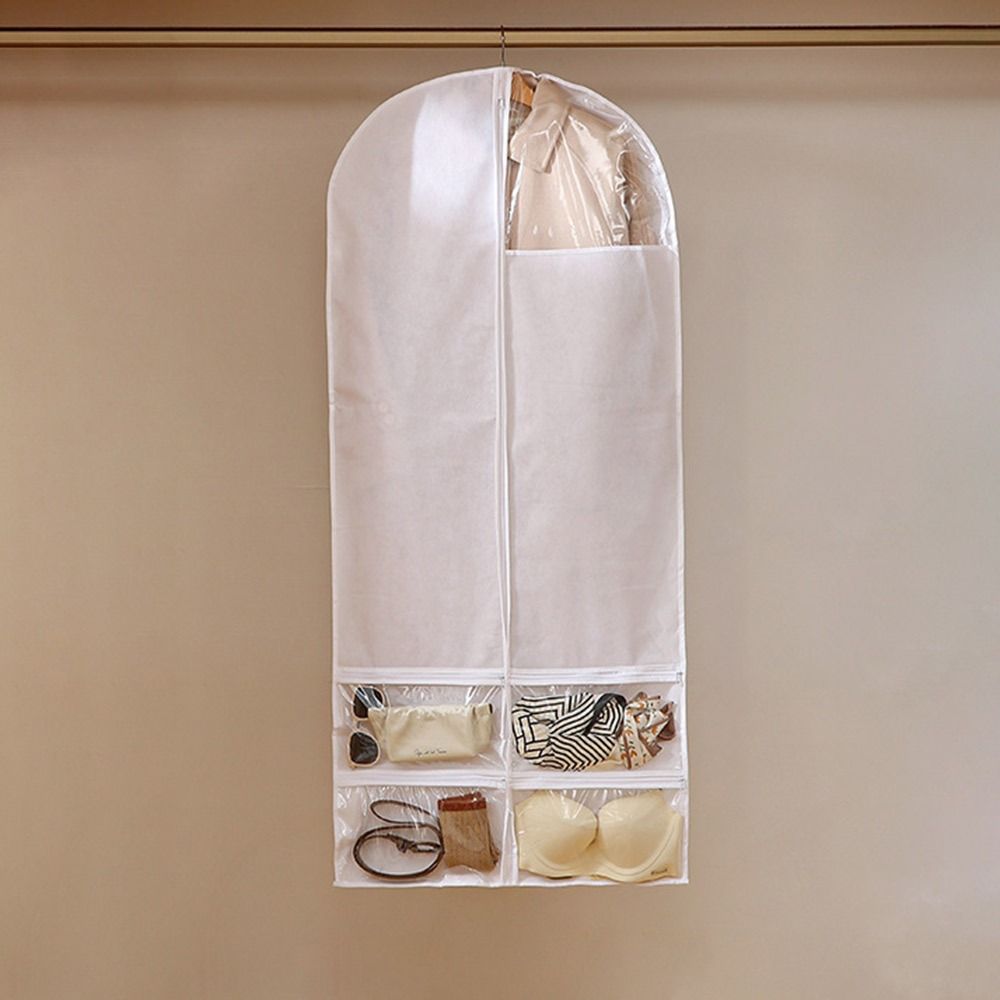 Large Capacity Wardrobe Dust Cover Reusable Wardrobe Organizer Hanging Storage Bag Garment Protector Underwear Socks Storage