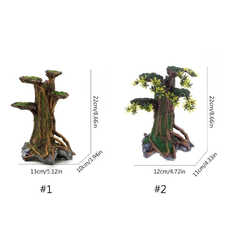 Resin Fish Tank Tree Trunk DIY Artificial Aquarium Plant for Reptiles Shelter