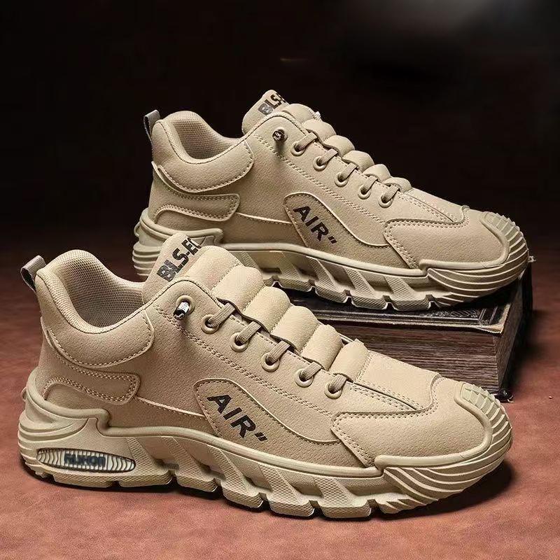 Men's Work Boots Waterproof Anti-slip Wear-resistant Slip-on Lightweight Soft-soled Casual for Office and Work Comfortable Sports Shoes