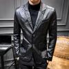 Frühlings- und Herbst Herren Koreanische Mode Lederjacke PU Lokomotiv Herren Slim Lederjacke Handsome Jacke