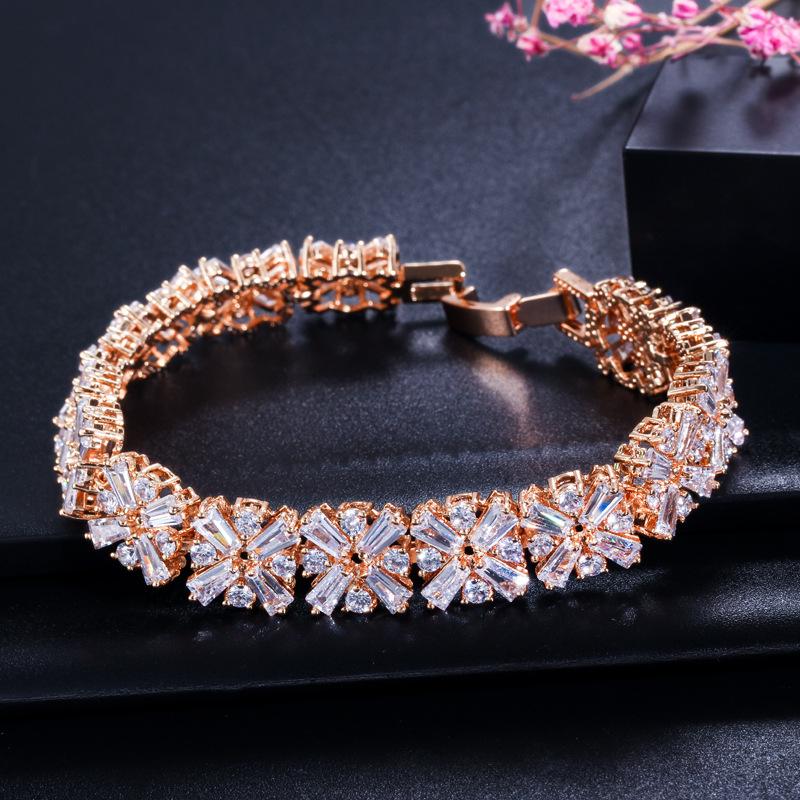 High-End Zircon Bracelet Super Flash Jewelry, High-End Crystal Jewelry