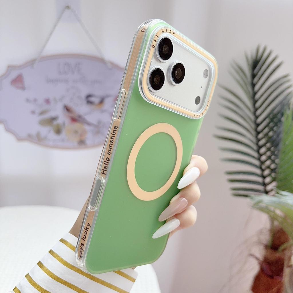 Vibrant Color Block Magnetic Case for iPhone 15 Pro/16 Pro Max/17 Pro