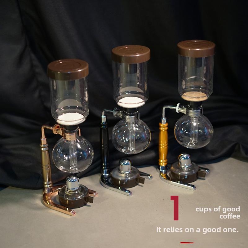 Household Glass Siphon Coffee Maker Set - 3 & 5 Serving Options