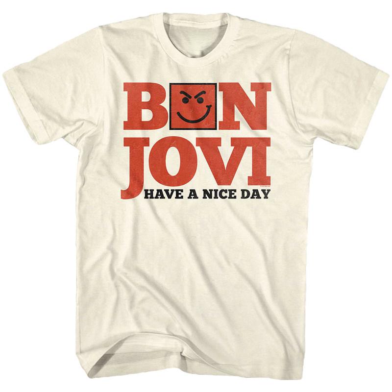 Metal Bon Jovi Rock Band Casual TShirt Mens and Womens Luxury Band Brand