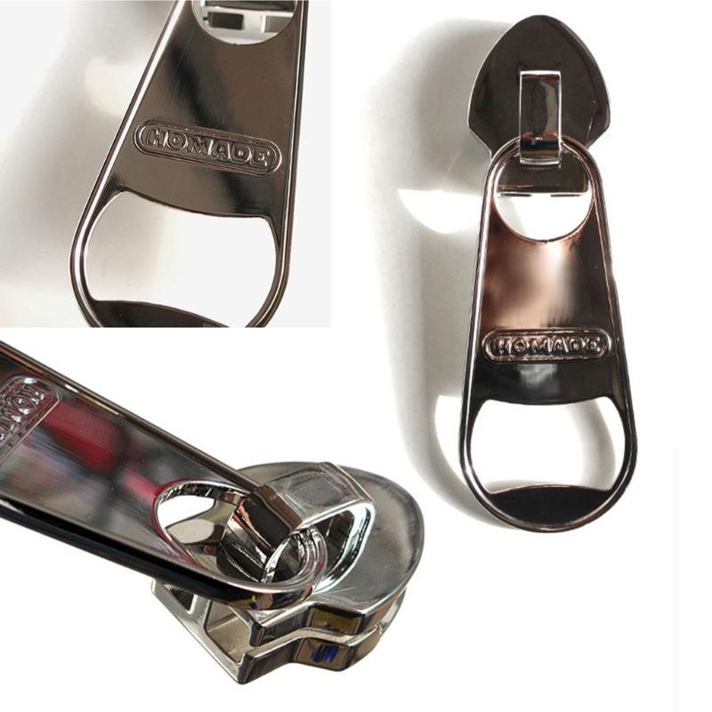 Unique Zippers Shaped Bottle Lid Remover Practical Magnetic Beer Bottle Opener Portable Fridge Can Opener for Parties