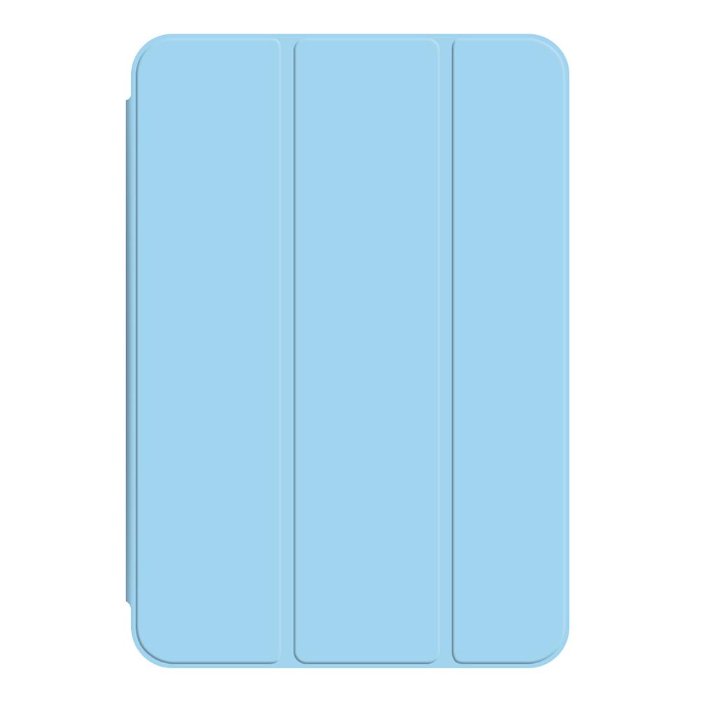For iPad mini (2024) Case Magnetic Attachment PU Leather Tri-fold Stand Shockproof Cover