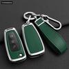 Zinc Alloy + Silicone Car Key Case Cover For Ford Fiesta Ranger C-Max S-Max Focus 3 4 Galaxy Mondeo Transit Tourneo Custom Mk4