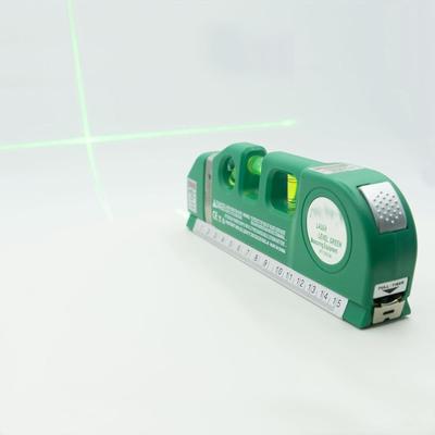 Ferramenta de Nível Nível a Laser Ferramenta Niveladora Linha Cruzada Linha Vertical e Horizontal com Réguas Métricas 8 pés/2,5 m
