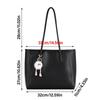 Borsa shopper da donna e ragazza, borsa tote in pelle PU di lusso, grande capacità, borsa a mano, borsa a tracolla di qualità