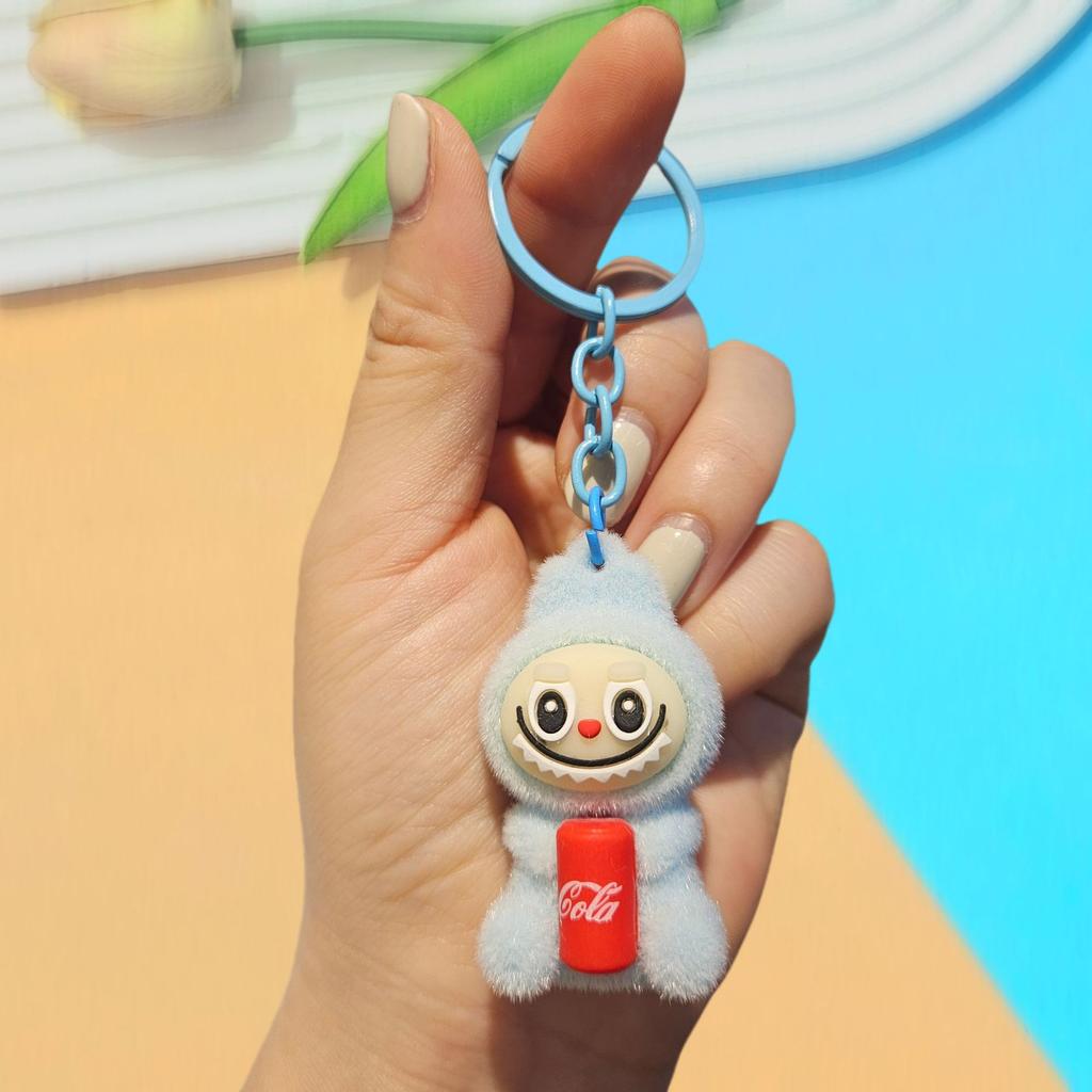 Keychain DIY Jewelry Accessories Three-dimensional Doll Cute Grain Tide Play Car Bag Pendant