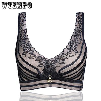 Moda 3/4 miseczki bez fiszbin bez podszewki seksowna bielizna biustonosz koronkowy dla kobiet biustonosz bielizna biustonosz