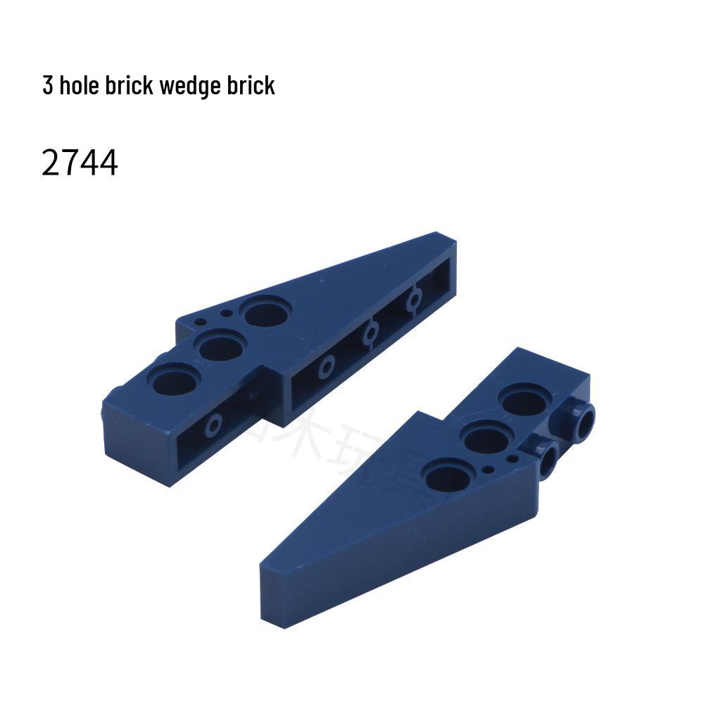 Совместимый клин-кирпич с 3 отверстиями для LEGO 2744