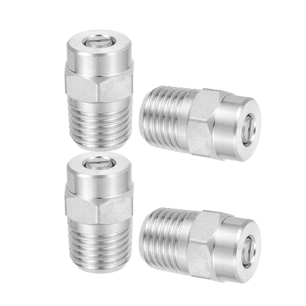 4PCS Flat Head Misting Nozzle 1/4 Inch Male Thread Surface Cleaner Nozzle Yard Watering