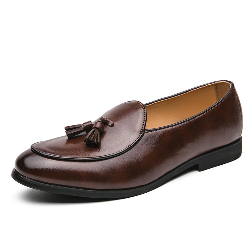 Mocassini da Uomo Stile Street Classico Formale Business Matrimonio Abito da Sera Blazer Smoking Festa Frange Scarpe Taglie Forti