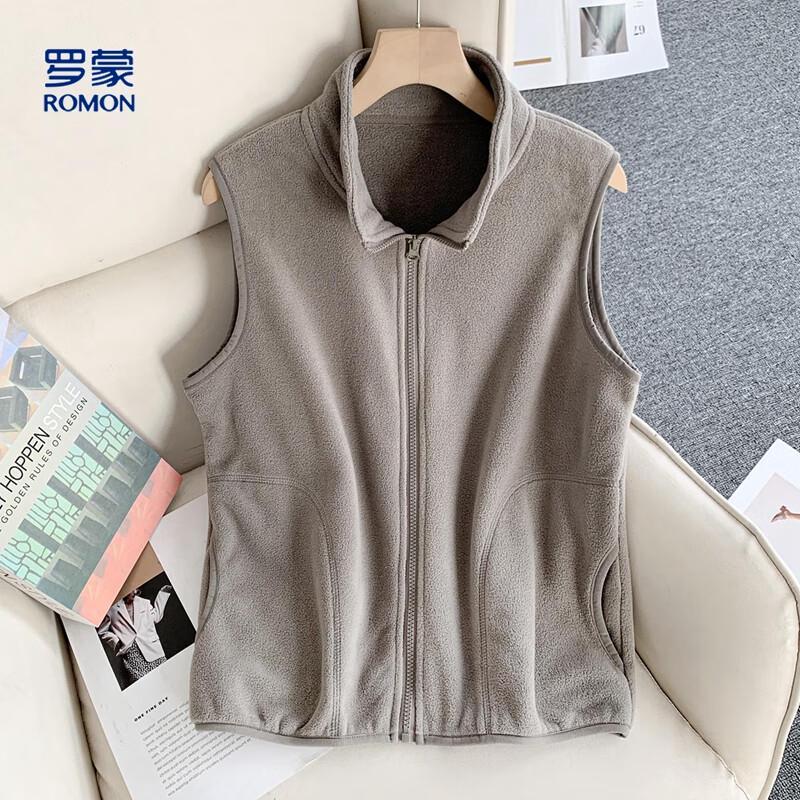 Romon Women's Fleece Stand Collar Vest