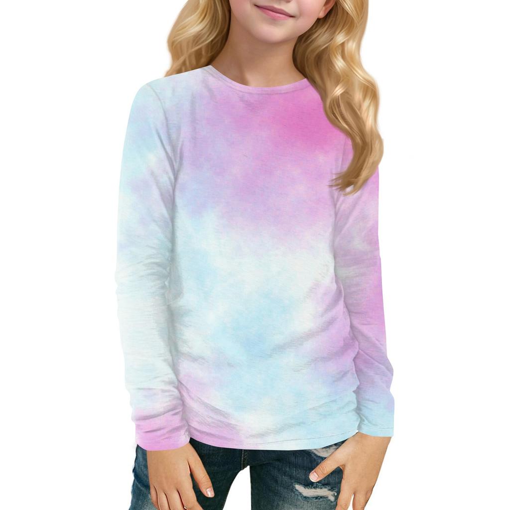 Kinder Langarm O-Ausschnitt Oberteil Bedruckt Täglich Lässig