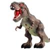 Cartoon Electronic Dinosaur Shape Walking Toy Children Interactive Educational Moving Infant Gift Doll with Sounds  Brown