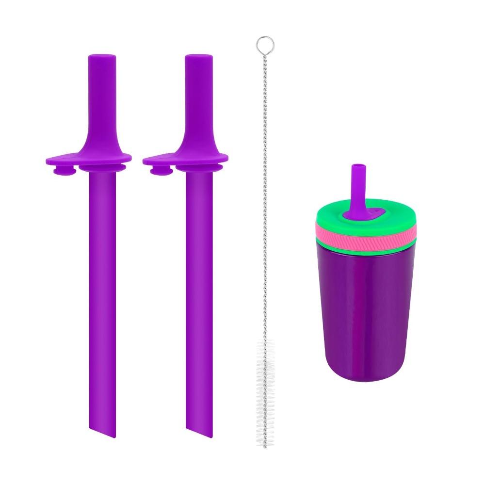 

BPA-Free Cup Straw Reusable Replacement Straw for Zak Designs Kelso Water Bottle Accessories фиолетовый
