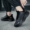 New Shoes Leather Surface Waterproof and Non-slip Sports Shoes Breathable Casual Running Shoes Black Travel Shoes