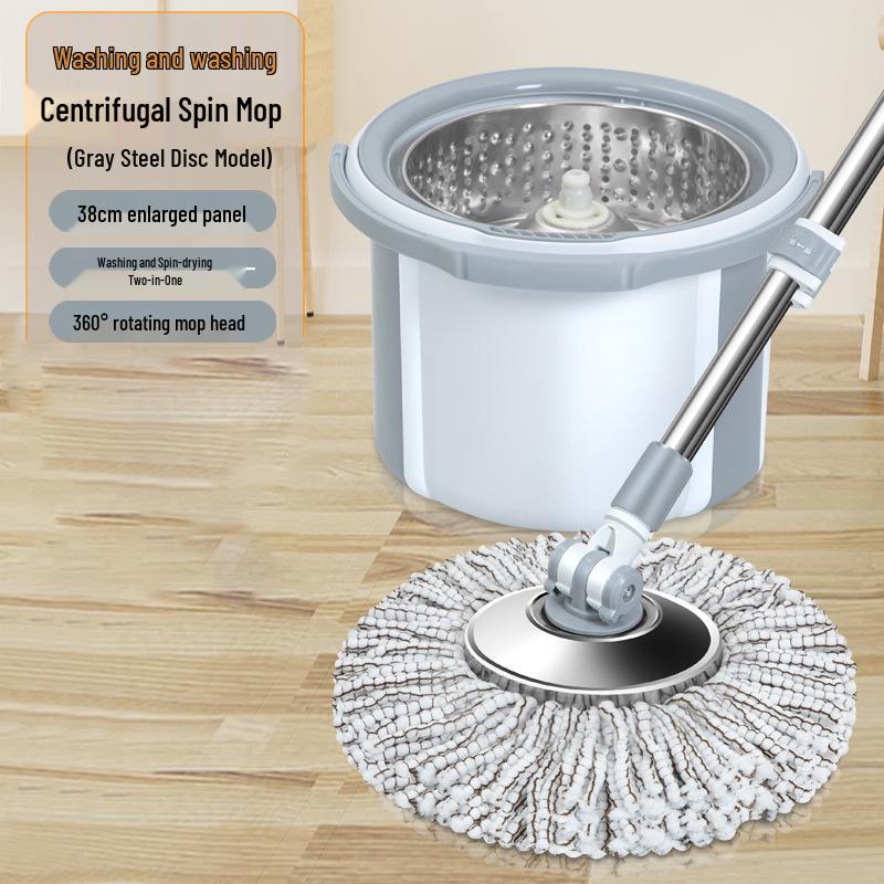 Jia Shi Jie 360° Spin Mop Set: Hands-Free, Dual-Use Wet & Dry Single Bucket System