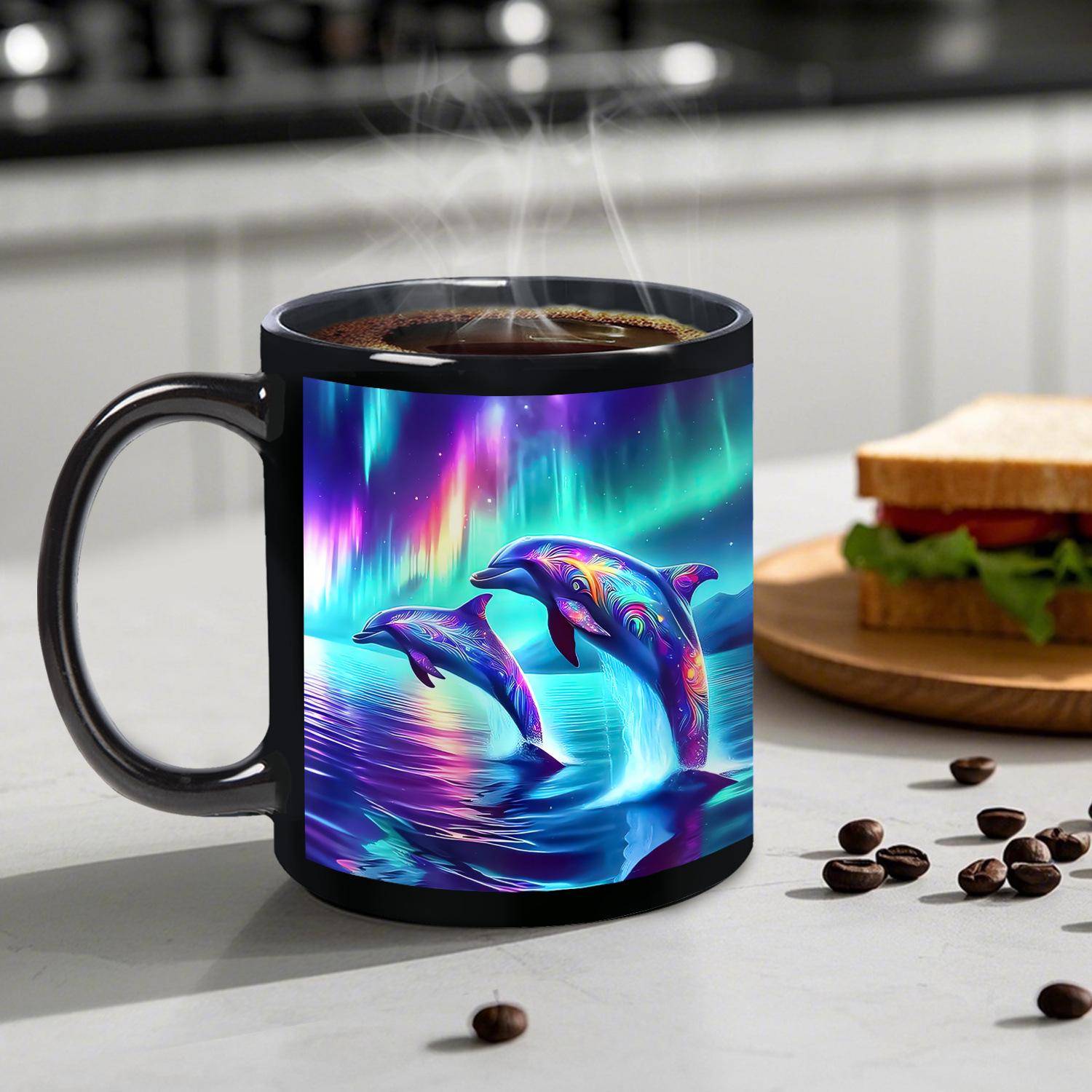 Новая, популярная кружка офисная домашняя чашка кофейная чашка стакан для воды керамическая чашка 301-400ml чёрный