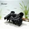Betta Stress Relief Decor Aquarium Hideout Cave, Under Gravel Fish Tunnel Natural Look, Cave Tank for Betta, Guppy, Shrimp, Small Cichlid Safe Habitat
