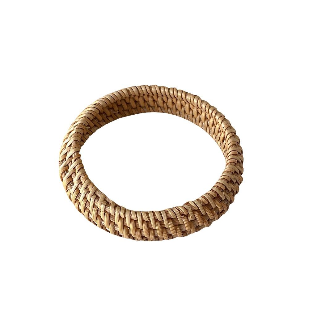 Simple Rattan Woven Bracelet Classic Bohemian Braided Bracelet Creative Ethnic Style Bangle  Beach