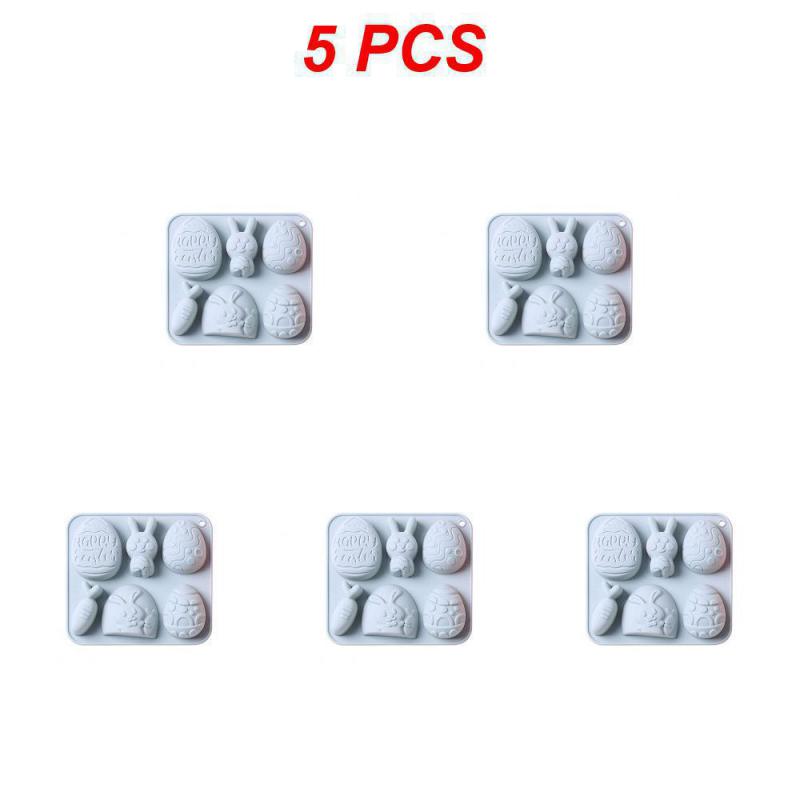 1~10PCS Cake Mold Cute Egg And Rabbit Style Gift Available For Easter Food Grade Silicone Kitchen Baking Accessories Tools