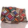 Damen Leder Rucksack im geometrischen Patchwork-Design