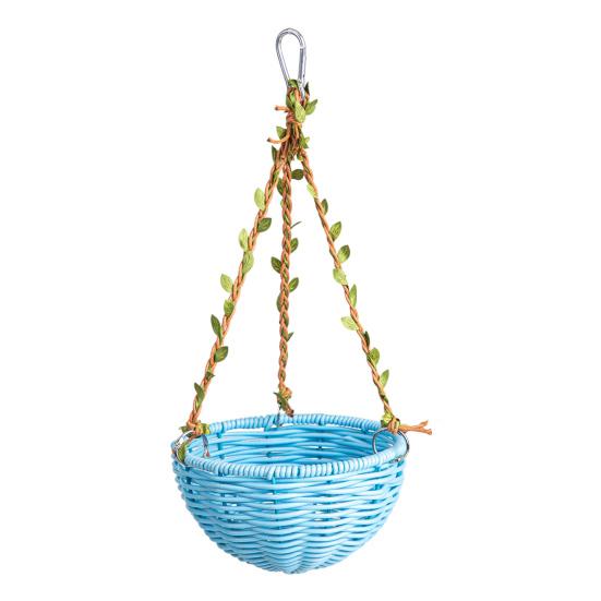 Parakeet Nest, Chewproof Plastic Frame Washable Small Bird House for Cage, Hanging Cozy Sleeping Nest, Woven Rattan Bird Nest with Metal Hooks