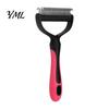 Dematting Comb for Dogs And Cats Double-Sided Pet Grooming Brush, Stainless Steel Cat Undercoat Rake, with Hair Remover Mats Non-Slip Handle