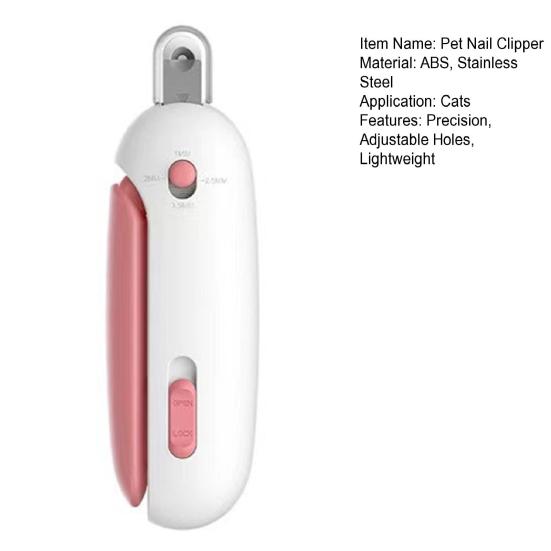 Pet Nail Clippers Adjustable Hole Dog Nail Trimmer with Ergonomic Pet Paw Grooming Tools