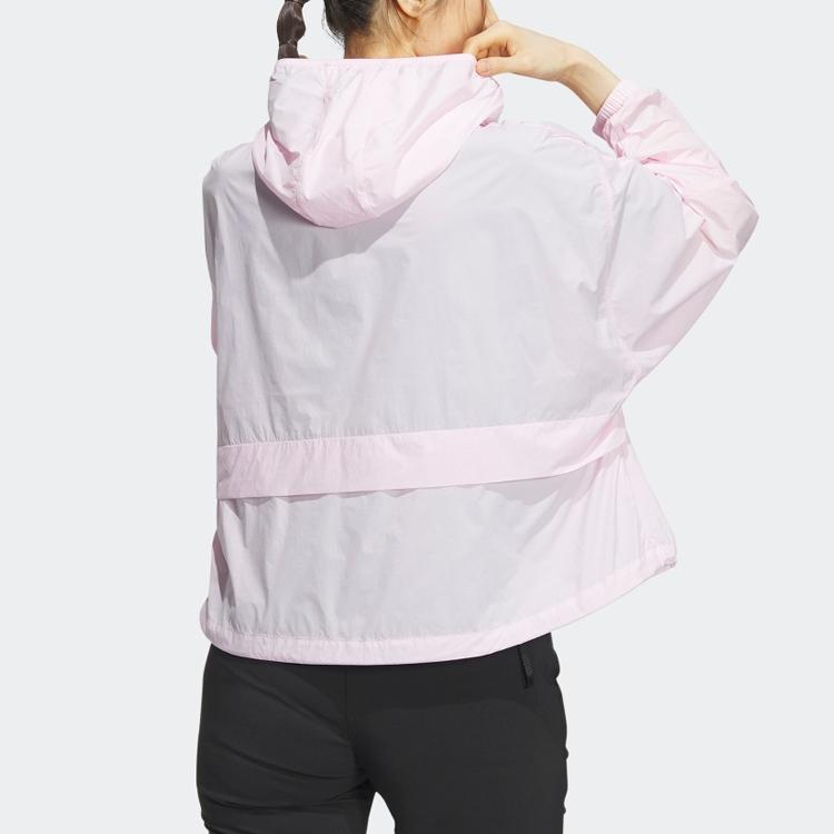 Adidas Terrex Solid Logo Outdoor Hooded Sun Protection Jacket Women Jacket Clear-Pink IU1272