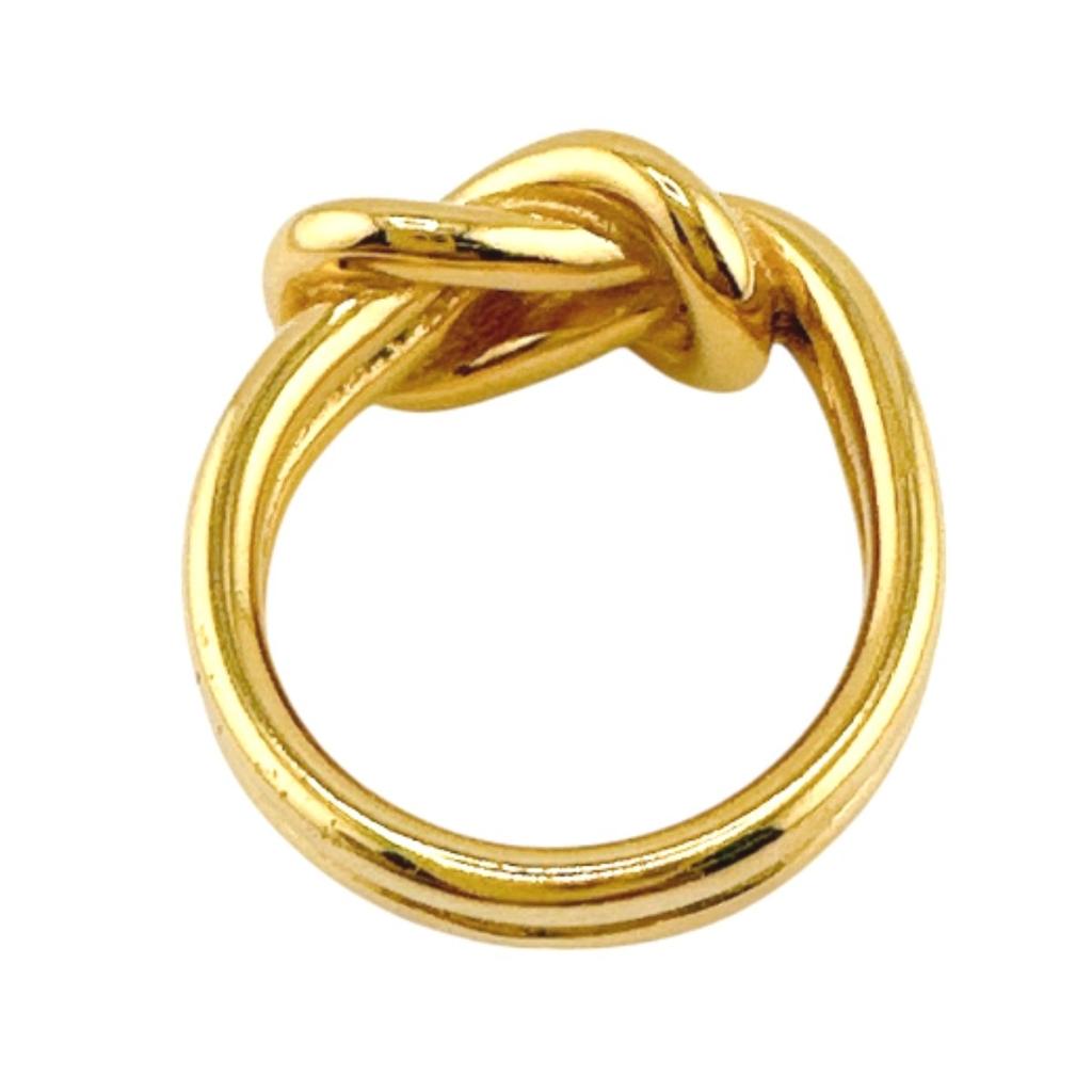 HERMES Scarf ring gold Scarf ring metal gold Used