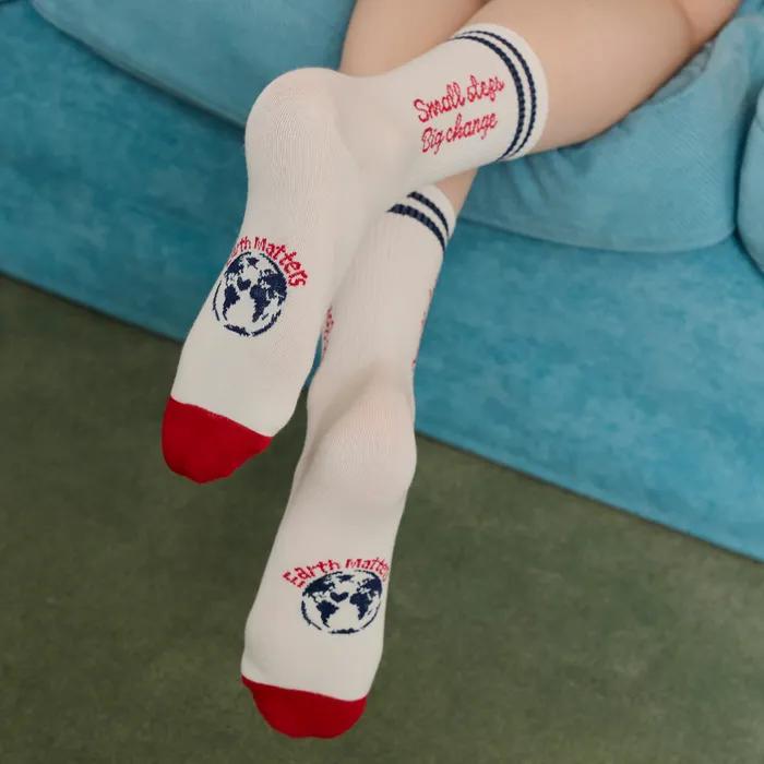 [Banana Sisters/26SS] Earth Save the Earth 26 Crew Socks 3 Colors