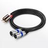AZNABLE XLR til RCA Konverteringskabel Mikrofon Kanonkabel Han 1.5m
