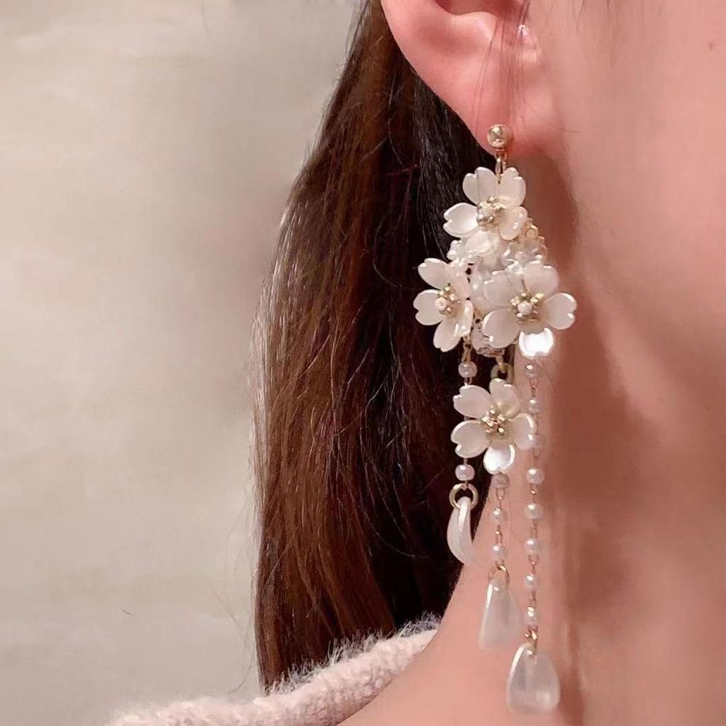 925 Silver Needle Long Tassel Earrings for Women - Korean Style, High-End, Popular and Versatile