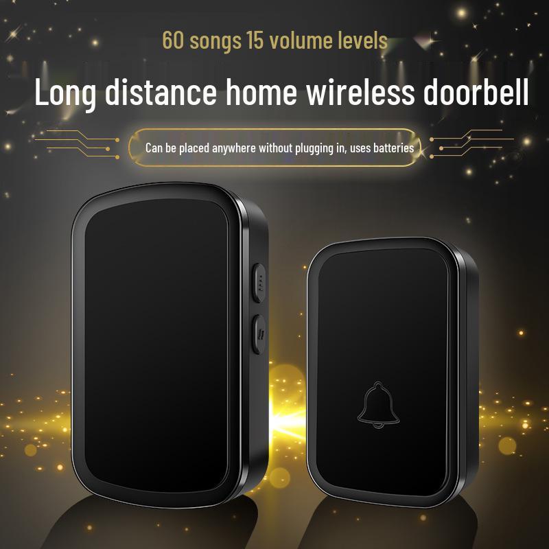 Battery-Powered Wireless Doorbell: Long-Range, One-to-One Remote Control, Home Call Alert, No Plug-In Required