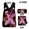Fashion Novelty When They Cry Higurashi 3D Print 3pcs/Set School Bags Laptop Daypack Backpack Inclined Shoulder Bag Pencil Case