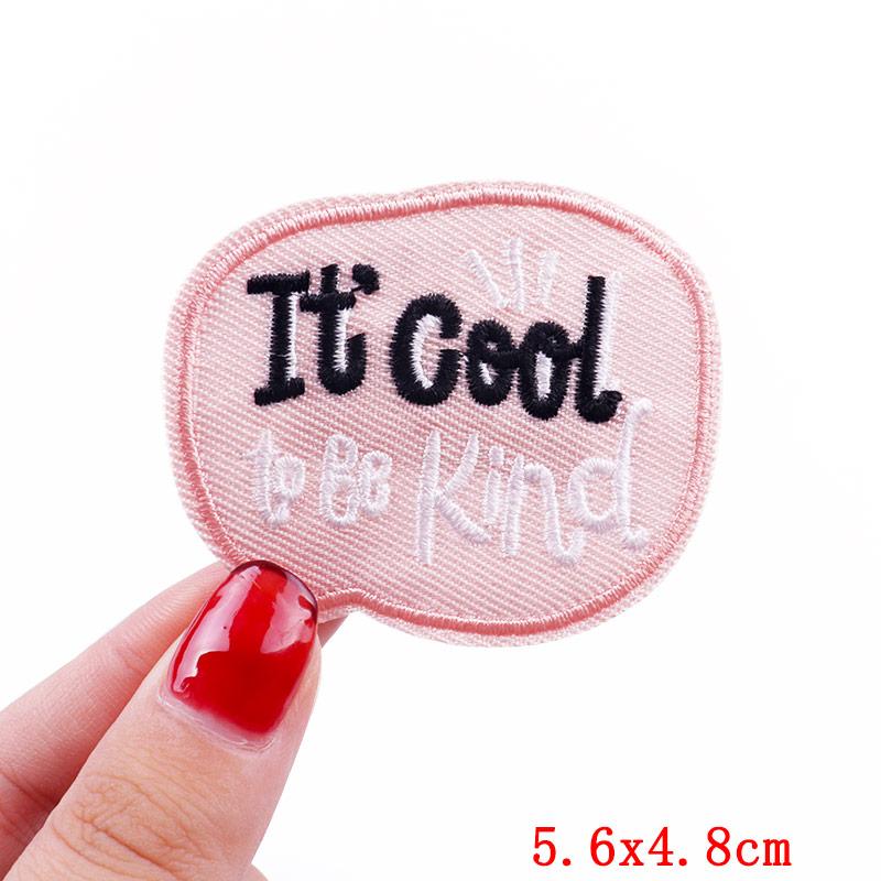 Positive Energy Letter Patch Cartoon Inspirational Quotes Embroidered Patches Iron On Patches For Jeans Jackets Sew Patch DIY