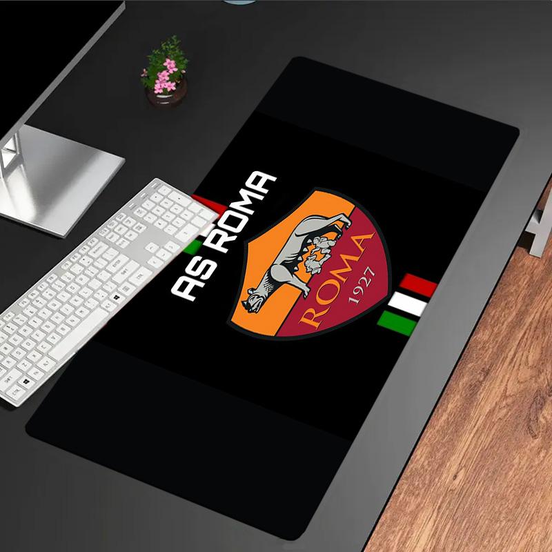 Tappetino per mouse Emblema Football Club Roma, Tappetino per mouse da gioco, Tappetino per tastiera, Decorazione per scrivania per computer portatile, Regalo per tifoso, Regalo di compleanno