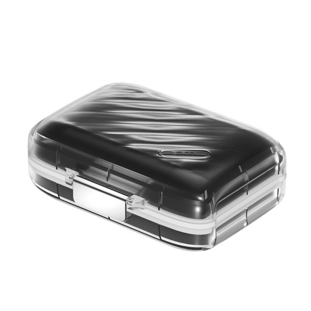 Seal Pill Box Food Grade with 7 Day Compartments Weekly Pill Organizer Large Capacity Airtight Lid Storage Box чёрный