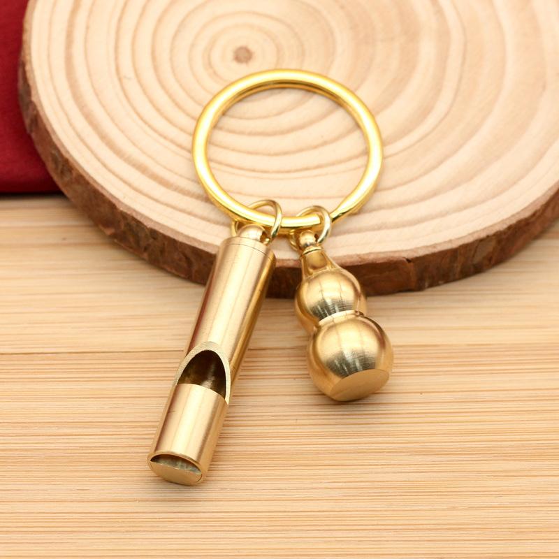 Brass Whistle High Decibel Portable Outdoor Whistle Hiking Camping Life-Saving Whistle Referee Training Whistles Outdoor Gadgets