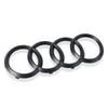 For Audi A3 A4 A5 A6 A7 Q2 Q3 Q5 Q8 TT ABS Black Hood Front Bonnet Grill Rear Trunk Emblem Logo Badge Sticker Decal  4 Ring Logo