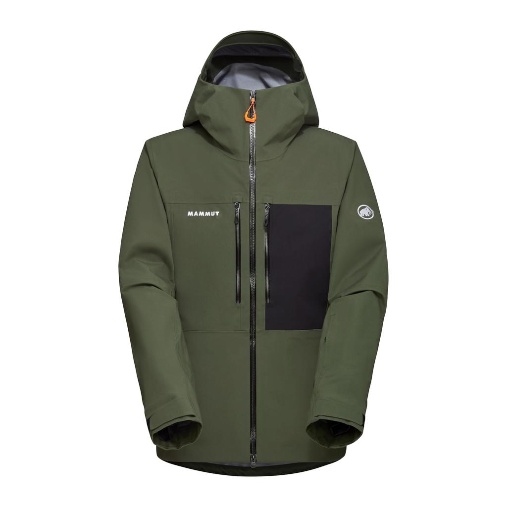 Mammut Stoney HS Hooded Jacket AF Asian Dark Size L Men's 1010-30990, Fit, Marsh-Black,