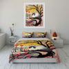 "Cat Art Three-Piece Decorative Set" Bedding Set with 1 Duvet Cover 2 Pillowcases Single Double King Queen, Gift