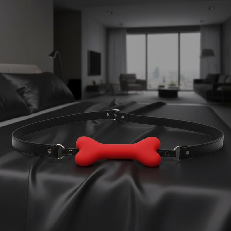 Soft Harness Mouth Silicone Dog Bone Ball Gag Open Mouth Gag Bondage Slave Gag Sex Products Sex Toys For Women