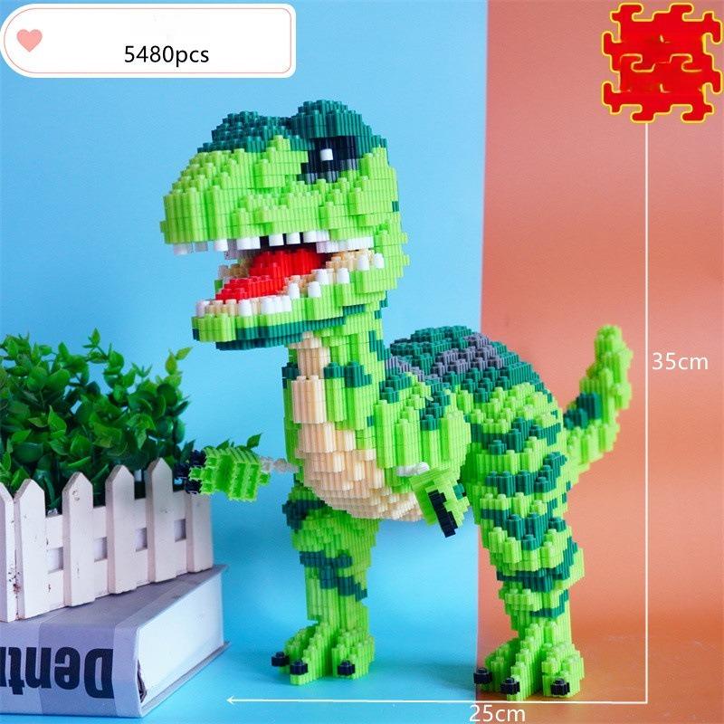 Dinosaur building blocks, Tyrannosaurus rex puzzle toys, Triceratops, Brachiosaurus figurines, gifts for boys and girls