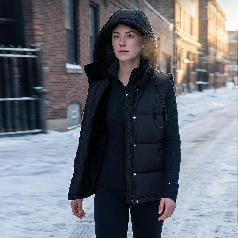 European station vest women's new winter feeling stacked cotton clothes vest sleeveless jacket vest vest vest vest