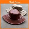 Retro Leather Pu Fisherman Cap Wide Brim Sun Protection Hat For Casual Wear